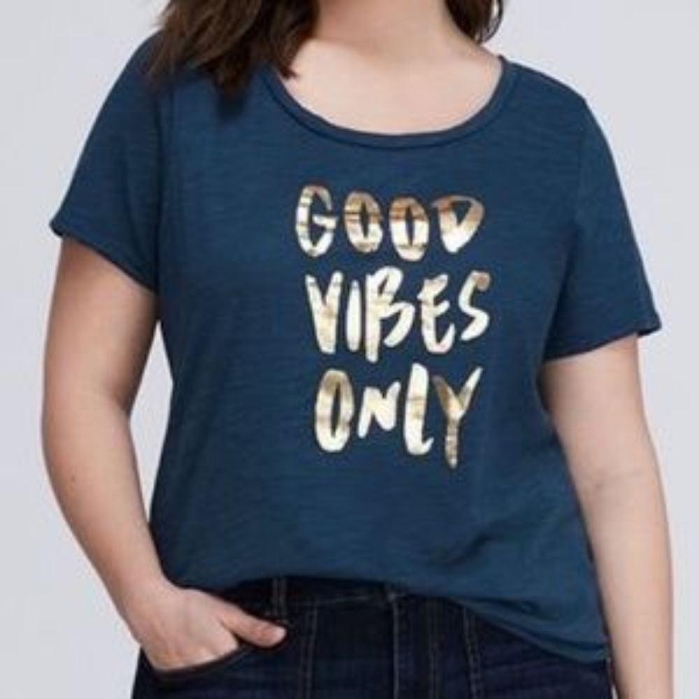 Lane Bryant "Good Vibes Only" Tee